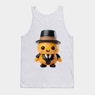 Cute Kawaii Office Pineapple with Top Hat Tank Top